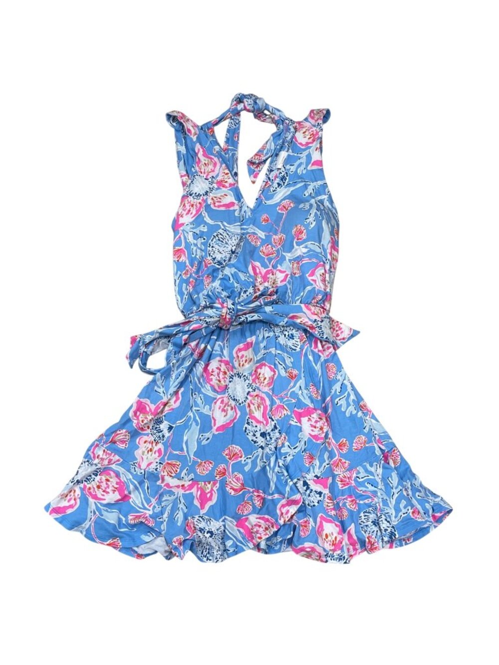 Lilly Pulitzer Camri Halter Romper Women's Size Medium Bahamian Rhapsody Rayon